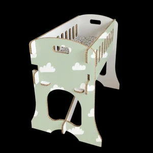 New KarTent Baby Krippe - Papercrib Wolken