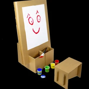 Clearance KarTent Kinder-Malstaffelei Aus Pappe Mit Hocker
