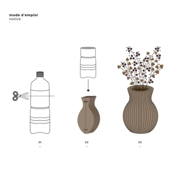 Online KarTent Klassische Vase Aus Karton Faltbar