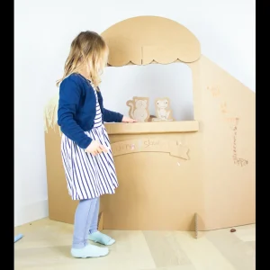 Outlet KarTent Pappkarton-Puppentheater Mit Drei Puppentieren