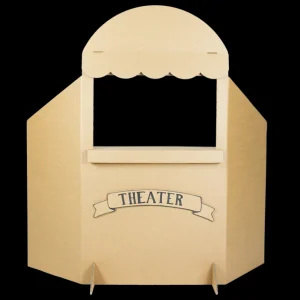 Outlet KarTent Pappkarton-Puppentheater Mit Drei Puppentieren