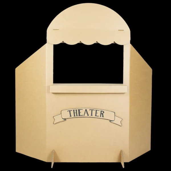 Outlet KarTent Pappkarton-Puppentheater Mit Drei Puppentieren